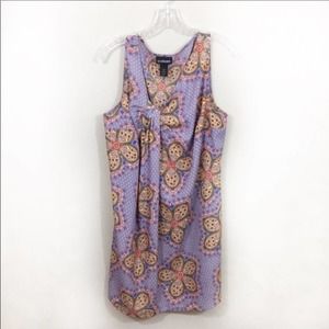 Lane Bryant Blue Floral Shift Sleeveless Dress